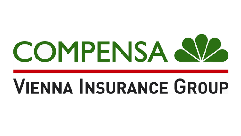 Logo firmy ubezpieczeniowej Compensa, symbolizujące zaufanie, bezpieczeństwo i nowoczesne podejście do obsługi klienta.